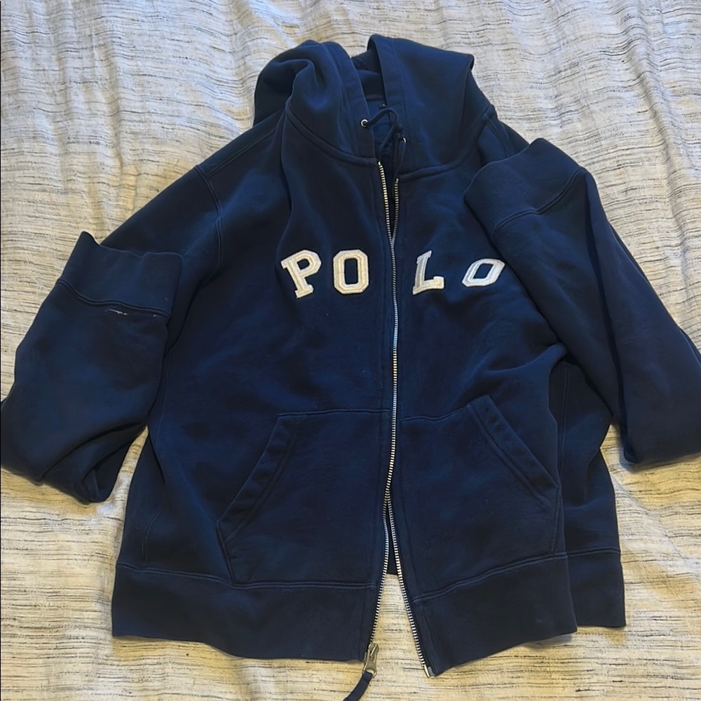 Polo by Ralph Lauren Blue Zip-Up Jacket Casual Fleece